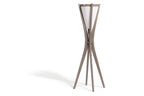 Selva 500lm Solar Floor Lamp 150 cm - Teak Duratek with White Sling