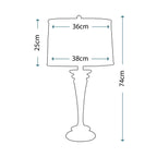 Stiffel Brooklyn Table Lamp in Polished Nickel - dimensions