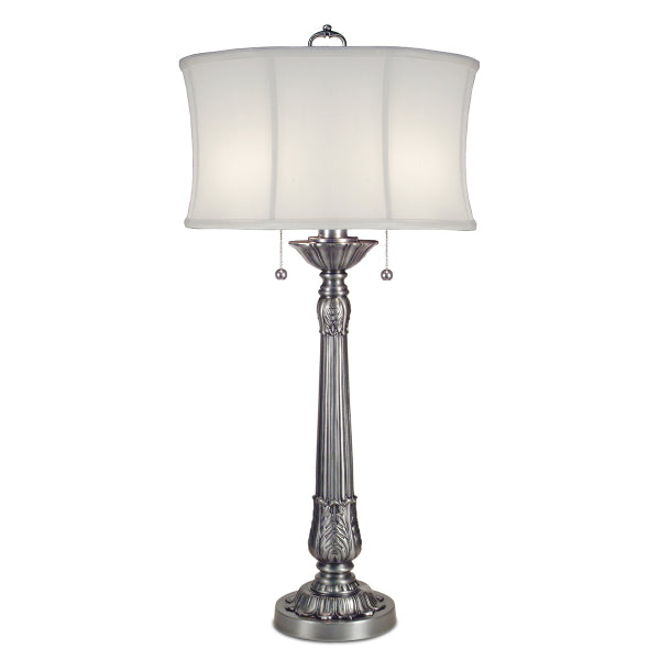 Stiffel Presidential 2 Light Table Lamp in Pewter