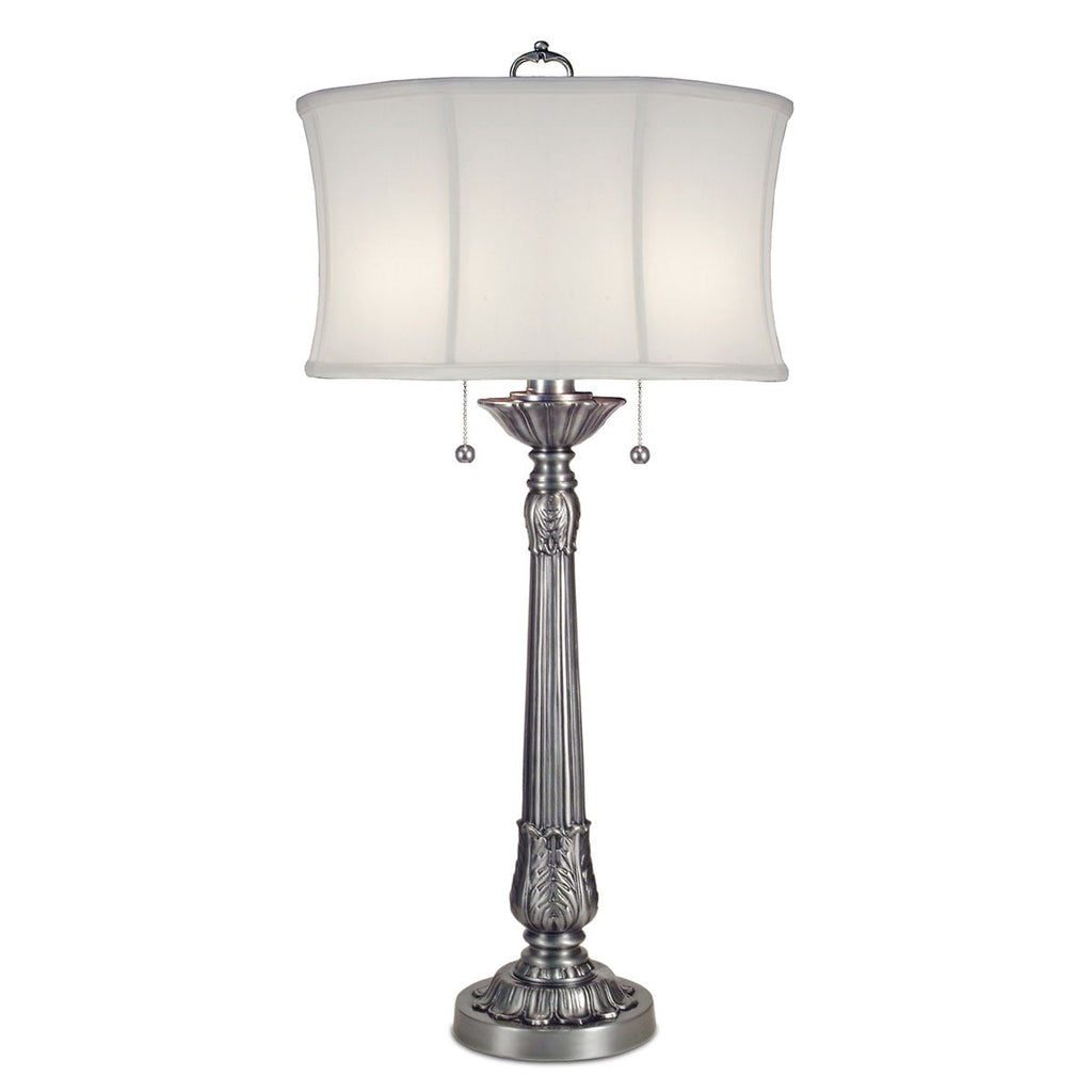Stiffel Presidential 2 Light Table Lamp in Pewter
