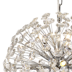 Regent Seyne 9 Light Sphere Pendant Light in Polished Chrome with Crystal