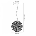 Regent Seyne 9 Light Sphere Pendant Light in Polished Chrome with Crystal