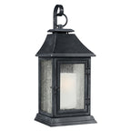Feiss Shepherd Extra Large 1 Light Outdoor Coastal Wall Lantern in Dark Weathered Zinc