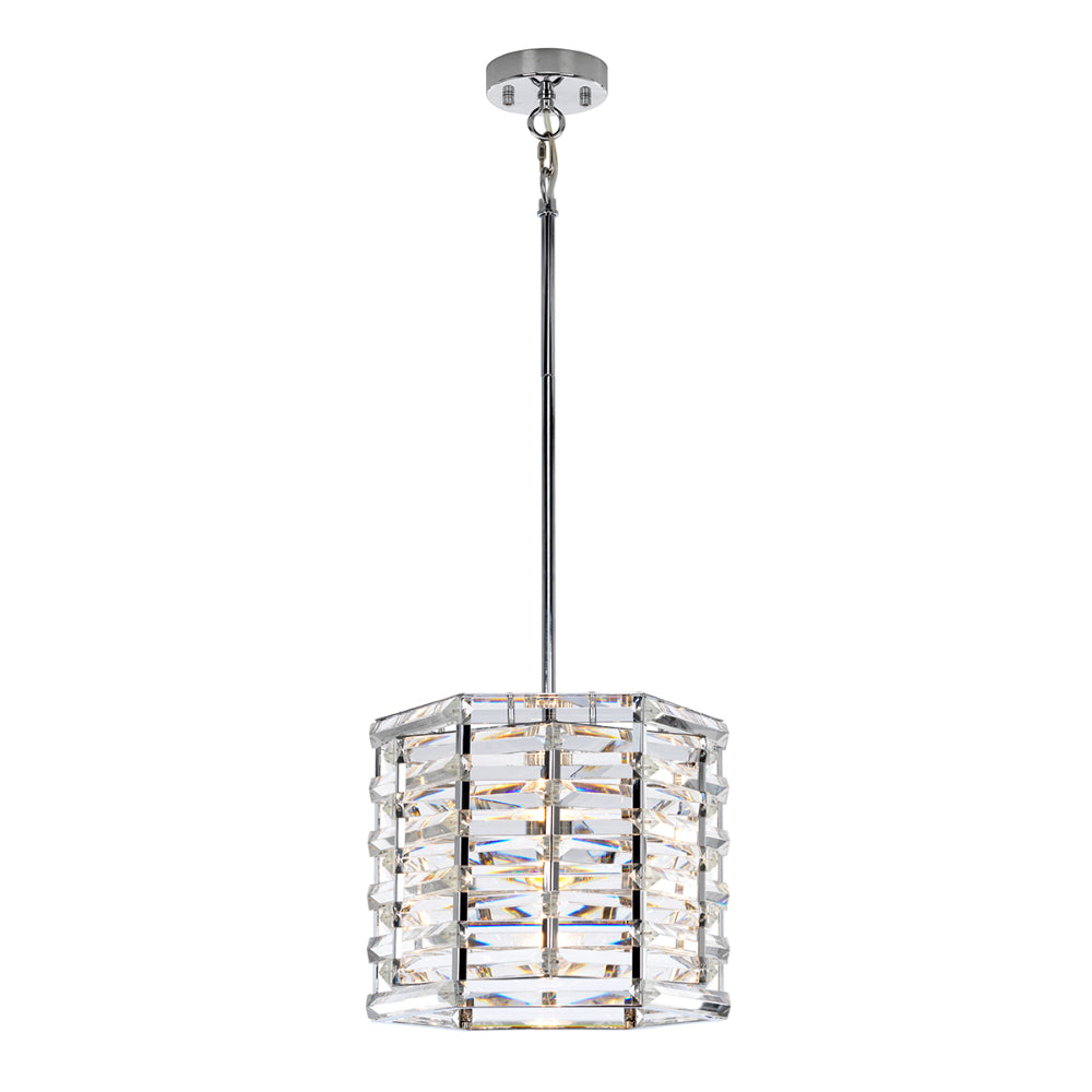Elstead Shoal 1 Light Pendant Light in Polished Nickel