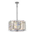 Elstead Shoal 4 Light Pendant Light in Polished Nickel
