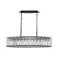 Regent Sierck Crystal Linear 7 Light Chandelier - Satin Black