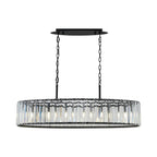 Regent Sierck Crystal Linear 7 Light Chandelier - Satin Black