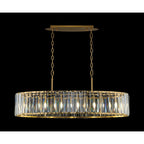 Regent Sierck Crystal Linear 7 Light Chandelier - Brass