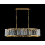 Regent Sierck Crystal Linear 7 Light Chandelier - Brass