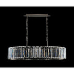 Regent Sierck Crystal Linear 7 Light Chandelier - Satin Nickel