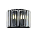 Regent Sierck Crystal 2 Light Wall Light - Satin Black