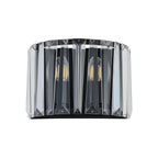 Regent Sierck Crystal 2 Light Wall Light - Satin Black