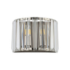 Regent Sierck Crystal 2 Light Wall Light - Satin Nickel