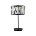 Regent Sierck Crystal 3 Light Switched Table Lamp - Satin Black