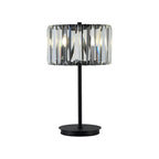 Regent Sierck Crystal 3 Light Switched Table Lamp - Satin Black
