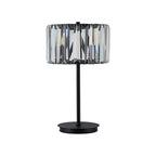Regent Sierck Crystal 3 Light Switched Table Lamp - Satin Black