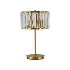 Regent Sierck Crystal 3 Light Switched Table Lamp - Brass