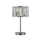 Regent Sierck Crystal 3 Light Switched Table Lamp - Satin Nickel