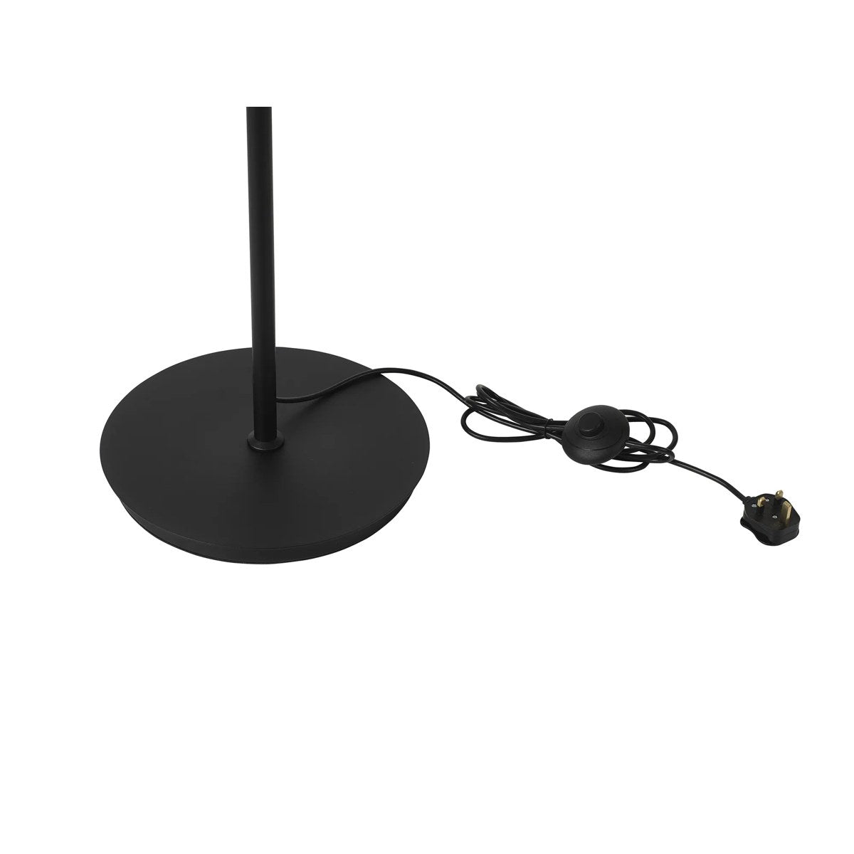 Regent Sierck Crystal 4 Light Foot Switched Floor Lamp - Satin Black
