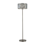 Regent Sierck Crystal 4 Light Foot Switched Floor Lamp - Satin Nickel