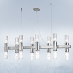 Kolarz Giro 16 Light Linear Bar Pendant Silver Leaf 6010.81651
