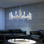 Kolarz Spigolo 10 Light Ceiling Chandelier Silver Leaf 6030.81050