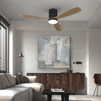 Schuller Siroco LED Ceiling Fan Dimmable D132cm in Black Wal