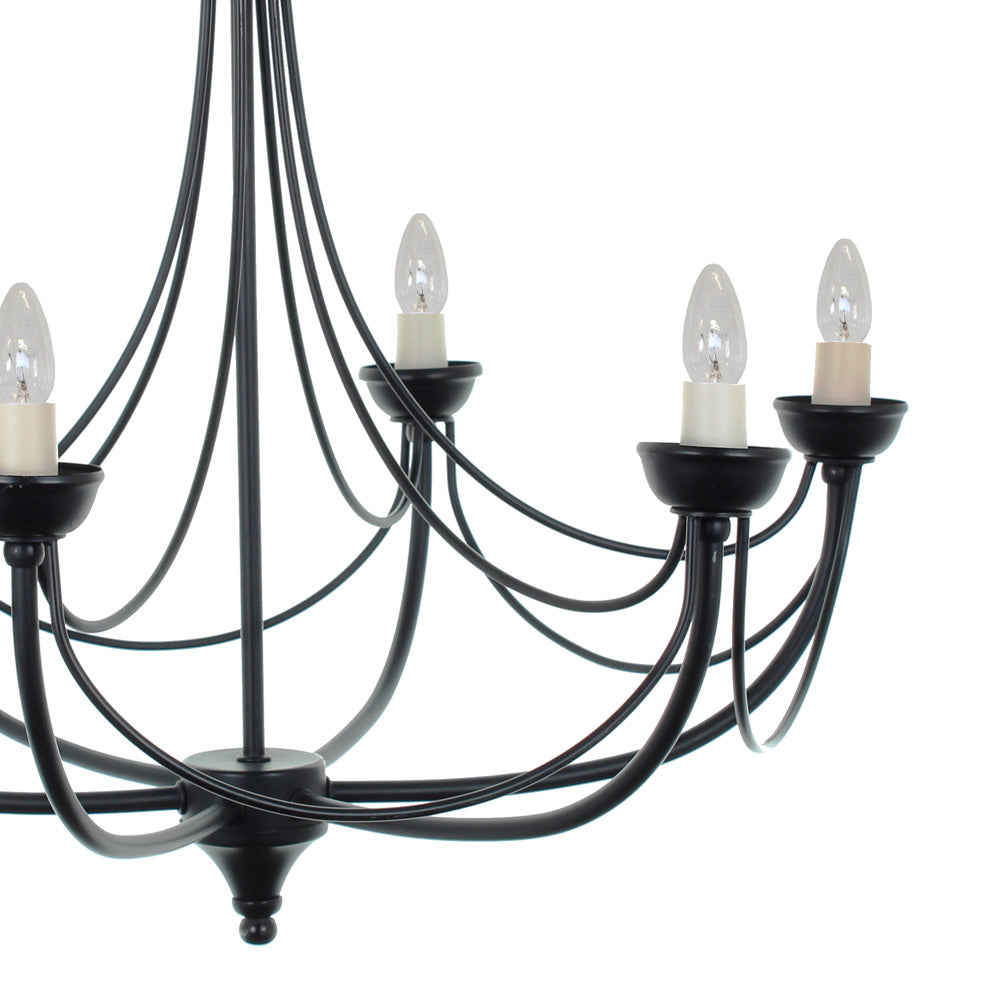 Novena Stadera 6 Light Ceiling Light Matt Black