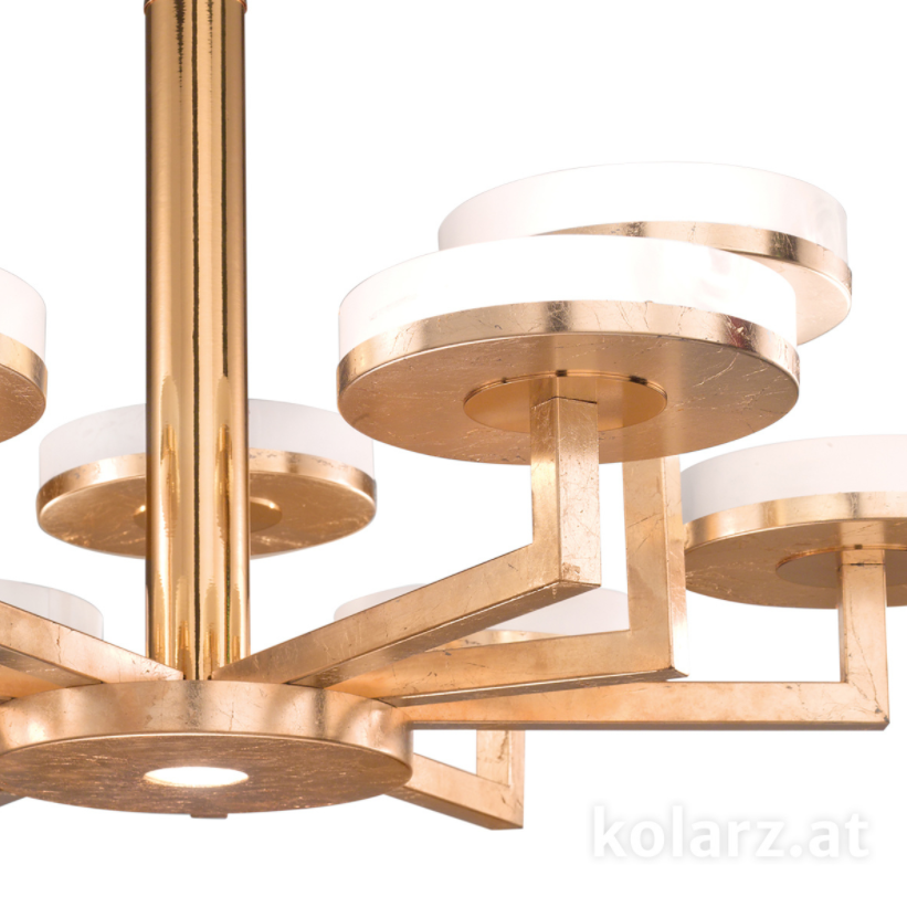 Kolarz Solis 10 Light Ceiling Chandelier Gold Leaf 6020.81030