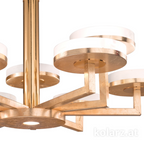 Kolarz Solis 10 Light Ceiling Chandelier Gold Leaf 6020.81030