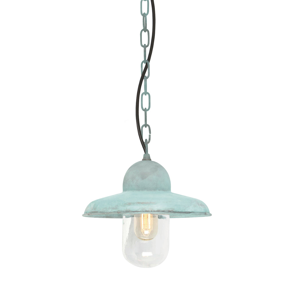 Elstead Somerton Outdoor Chain Lantern in Verdigris