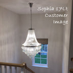 Diyas Sophia 13 Light Pendant Light in Polished Chrome with Crystal