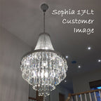 Diyas Sophia 13 Light Pendant Light in Polished Chrome with Crystal