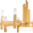 Kolarz Spigolo 10 Light Ceiling Chandelier Gold Leaf 6030.81030