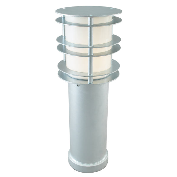 Norlys Stockholm Medium Outdoor Bollard in Galvanized Finish