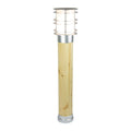 Norlys Stockholm Large Outdoor Bollard in Natural Wood & Galvanized Finish