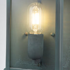 Elstead St Martins Outdoor Coastal Wall Lantern in Solid Brass with Verdigris Finish, detail