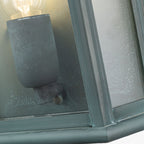 Elstead St Martins Outdoor Coastal Wall Lantern in Solid Brass with Verdigris Finish, detail