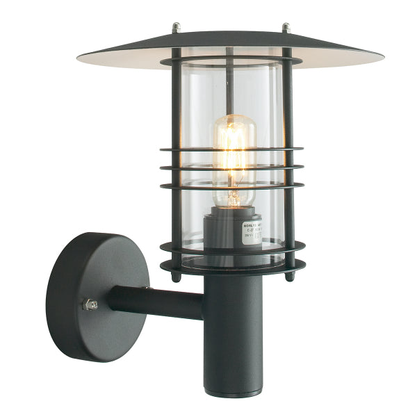 Norlys Stockholm Outdoor Wall Lantern in Black