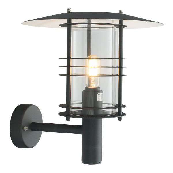 Norlys Stockholm Grande Outdoor Wall Lantern in Black