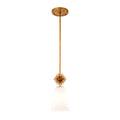 Elstead Staring Pendant Distressed Gold Opal with Opal Glass Shade