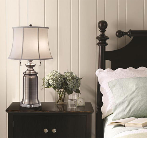 Feiss State Room Switched Table Lamp in Antique Nickel