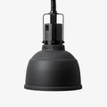 Stay Hot Restaurant Heat Lamp Focus RO, Standard Coiled Retractable Cord, Black finish