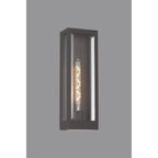 Regent Stenay 457mm IP54 Flush Wall Light in Anthracite with Clear Glass