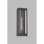Regent Stenay 457mm IP54 Flush Wall Light in Anthracite with Clear Glass