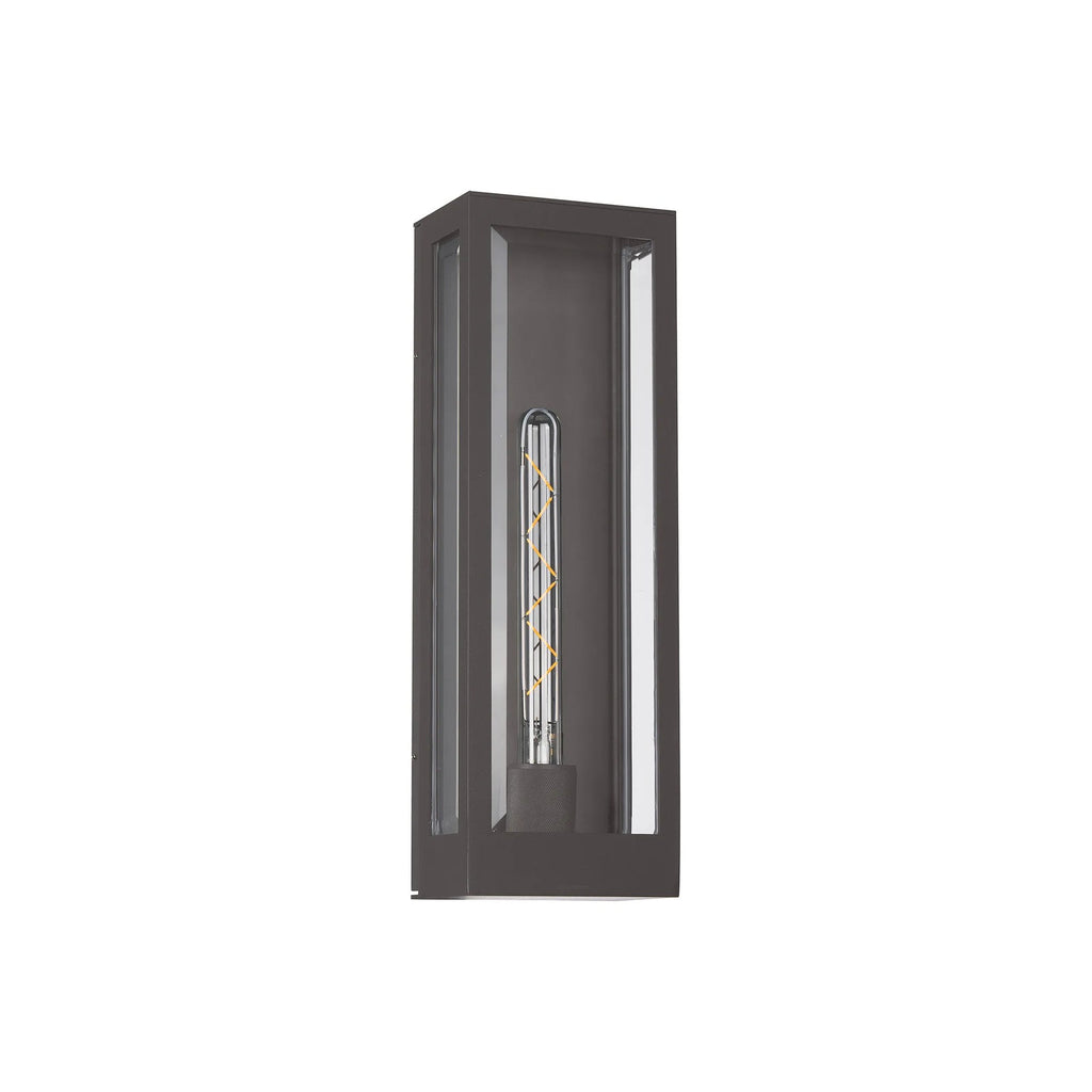 Regent Stenay 457mm IP54 Flush Wall Light in Anthracite with Clear Glass