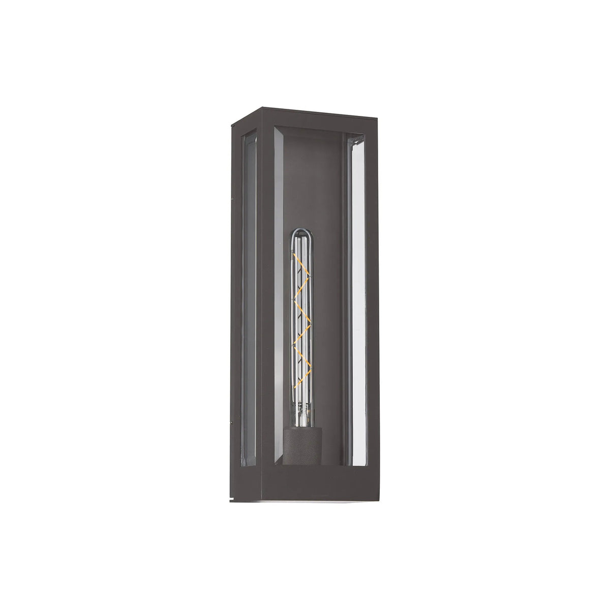 Regent Stenay 457mm IP54 Flush Wall Light in Anthracite with Clear Glass