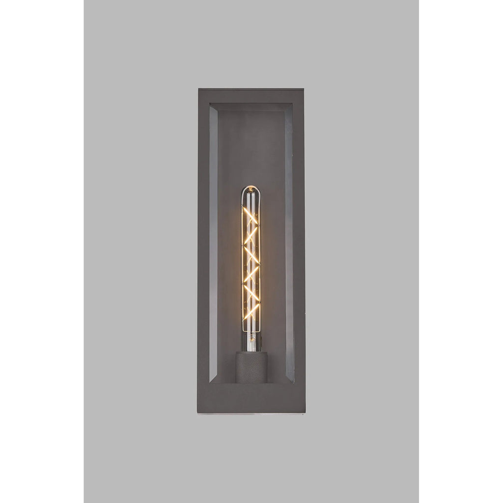 Regent Stenay 457mm IP54 Flush Wall Light in Anthracite with Clear Glass