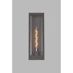 Regent Stenay 457mm IP54 Flush Wall Light in Anthracite with Clear Glass