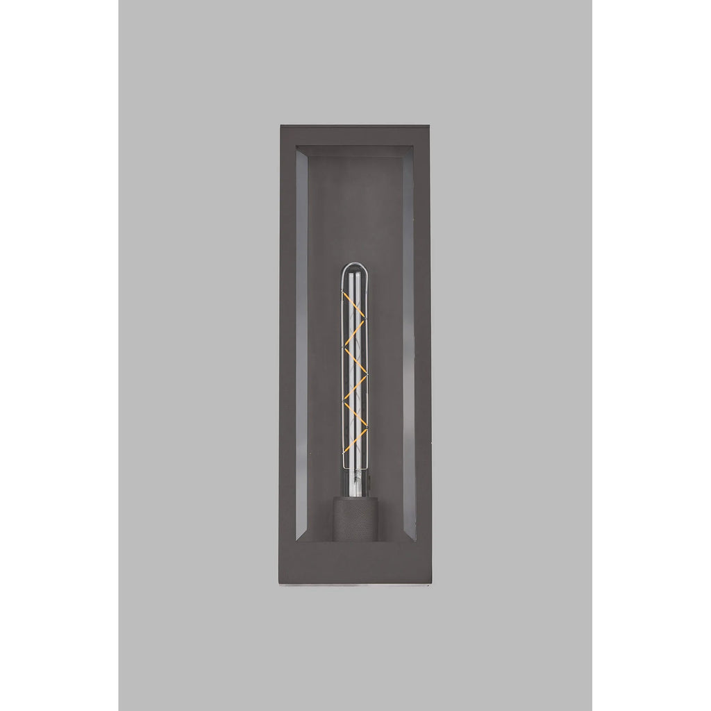 Regent Stenay 457mm IP54 Flush Wall Light in Anthracite with Clear Glass